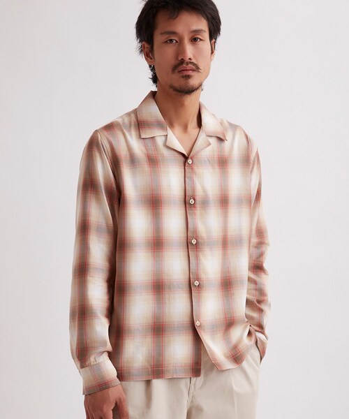 Saturdays NYC(サタデーズ ニューヨークシティ )の「Marco Plaid Ls Shirt(シャツ/ブラウス・メンズ・ベージュ/ダークグリーン・L/M/S/XL/XS)」の18枚目の写真
