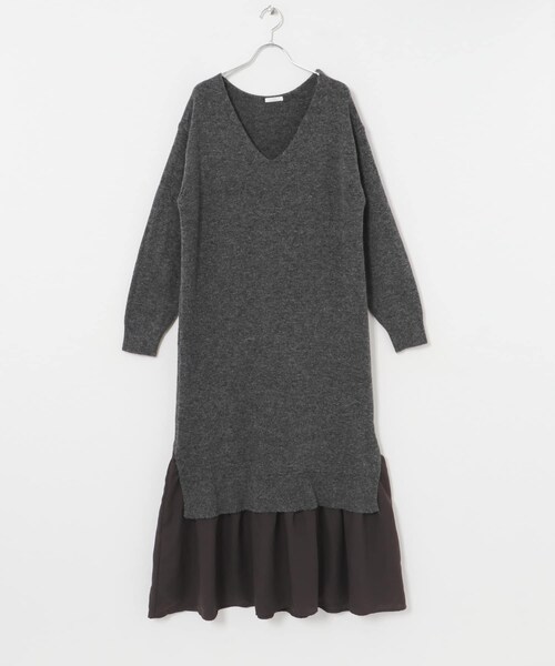 ITEMS URBANRESEARCH（アイテムズ アーバンリサーチ）の「ニットベストセットワンピース（ワンピース・レディース・GRY/L.BRN・FREE）」の11枚目の写真