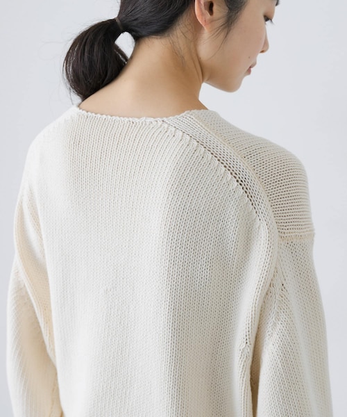 かぐれ（カグレ）の「コットンローゲージショートカーディガン（カーディガン/ボレロ・レディース・IVORY/BLACK・Free）」の15枚目の写真