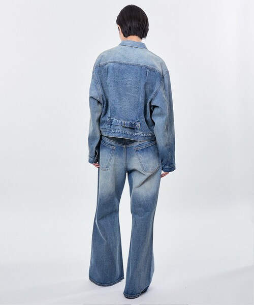 ADAM ET ROPE'(アダムエロペ)の「WASHED DENIM CROPPED JACKET(デニムジャケット・レディース・ブルー系・38/40/42)」の15枚目の写真