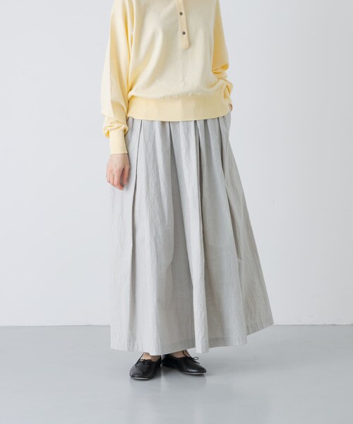 かぐれ（カグレ）の「コットンタックスカート（スカート・レディース・LIGHT GRAY/CHARCOAL/BLACK・Free）」の15枚目の写真