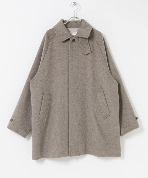 かぐれ（カグレ）の「ウールバックタックショートコート（ステンカラーコート・レディース・GRAY/CHARCOAL・Free）」の8枚目の写真