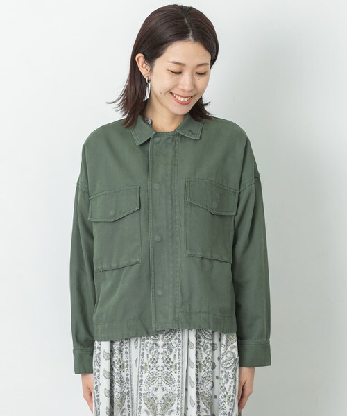 URBAN RESEARCH Sonny Label（アーバンリサーチサニーレーベル）の「ミリタリーショートジャケット（ミリタリージャケット・レディース・KHAKI/BEIGE・FREE）」の15枚目の写真