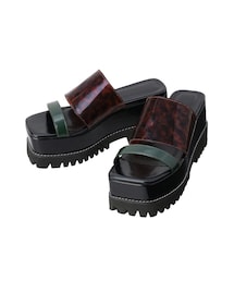 MURUA | スクエアトゥスライダーサンダル(サンダル)