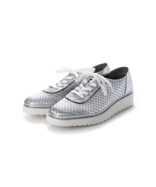 D'ICI（ディッシィ）の「モード エ ジャコモ ディッシィ MODE ET JACOMO DICI 【軽量】パンチングレースアップスニーカー (ブラック)（スニーカー・レディース・BL/LBG/SV/BRM・220/22cm/225/22.5cm/230/23cm/235/23.5cm/240/24cm/245/24.5cm）」の7枚目の写真