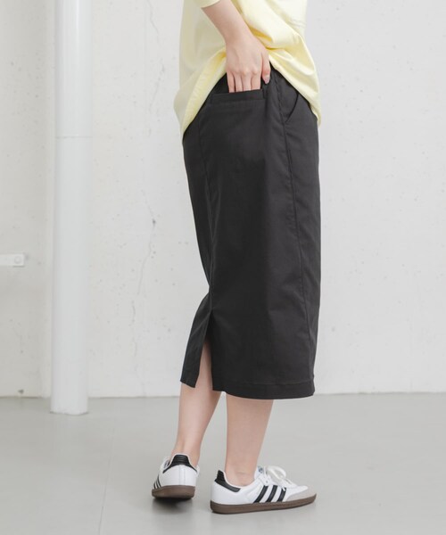 EKAL（エカル）の「『吸水速乾/UVカット』coolmaxカーブラインストレートスカート（スカート・レディース・チャコール/アイボリー・one）」の19枚目の写真