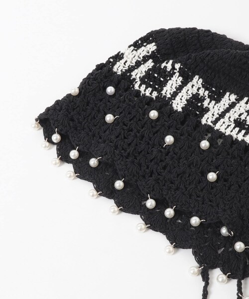 THE GOODLAND MARKET（ザグッドランドマーケット）の「old honey　58℃ KNIT CAP（ニットキャップ/ビーニー・レディース・BLACK/RED・Free）」の7枚目の写真