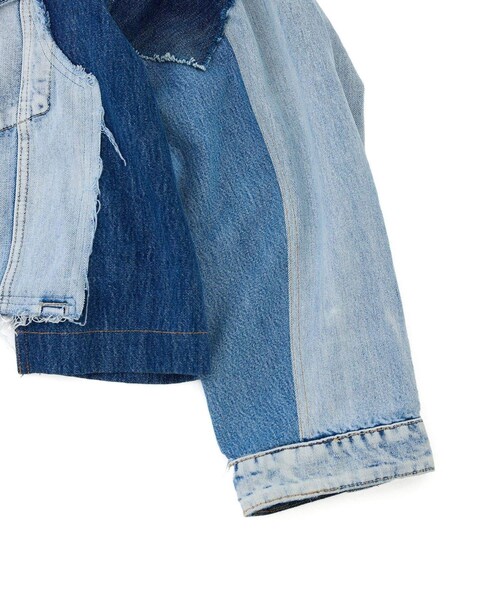 ADAM ET ROPE'（アダムエロペ）の「【QUIITO】 REMAKE  PT DENIM JK BL（デニムジャケット・レディース・ブルー・F）」の5枚目の写真