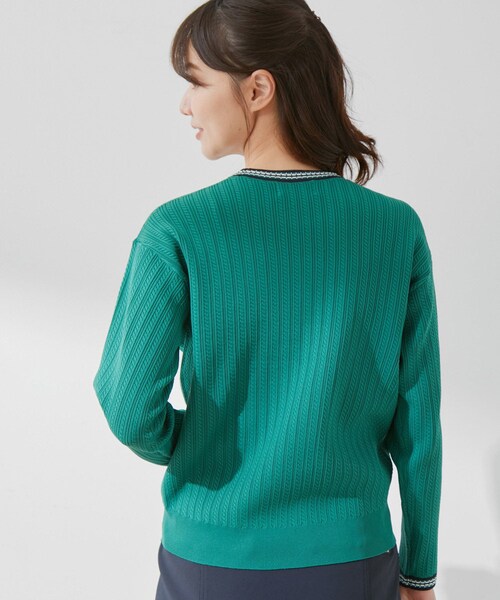ROPE'(ロペ)の「ミニケーブル柄プレート使い長袖プルオーバー(ニット/セーター・レディース・ホワイト/グリーン/ネイビー・L/M/S)」の19枚目の写真