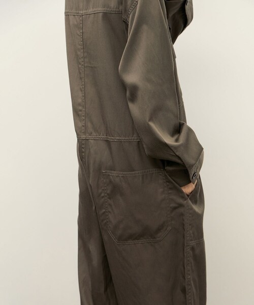 ADAM ET ROPE'（アダムエロペ）の「【Le Minor for ADAM ET ROPE'】別注 COMBINAISON AR（サロペット/オーバーオール・レディース・ブラウン/ネイビー・F）」の9枚目の写真