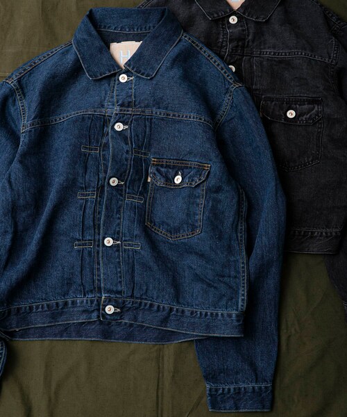 URBAN RESEARCH（アーバンリサーチ）の「HERILL　LinenDenim XXJacket（デニムジャケット・メンズ・Vintage w/Black VTG・2/3）」の8枚目の写真