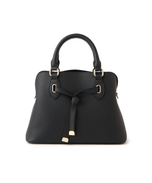 VIS（ビス）の「フロントタイ ブガッティ型ボストンバッグ/2WAY（ボストンバッグ・レディース・ブラック/ベージュ系/レッド・F）」の13枚目の写真