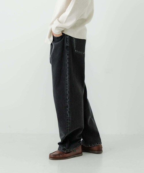 URBAN RESEARCH（アーバンリサーチ）の「13.5oz DENIM WIDE PANTS（デニムパンツ・メンズ・INDIGO/LT INDIGO/BLACK・S/M/L）」の6枚目の写真