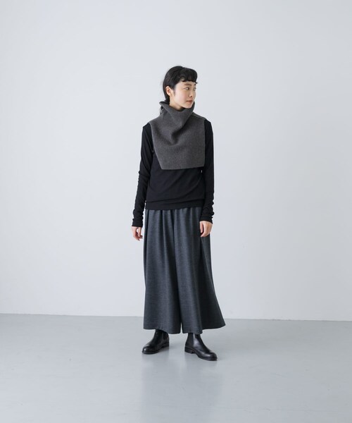 かぐれ（カグレ）の「TICCA　ヤクニットスヌード（ストール/ショール・レディース・ivory/light blue/grey・FREE）」の10枚目の写真