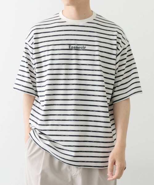 ITEMS URBANRESEARCH（アイテムズ アーバンリサーチ）の「ビンテージライク ボーダーTシャツ（Tシャツ/カットソー・メンズ・BEG/WHT/KHK・M/L）」の18枚目の写真
