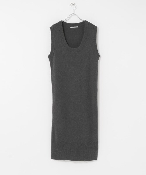 KBF（ケイビーエフ）の「ハーフZIPレイヤードニットワンピース（ワンピース・レディース・BEIGE/CHARCOAL・One）」の10枚目の写真