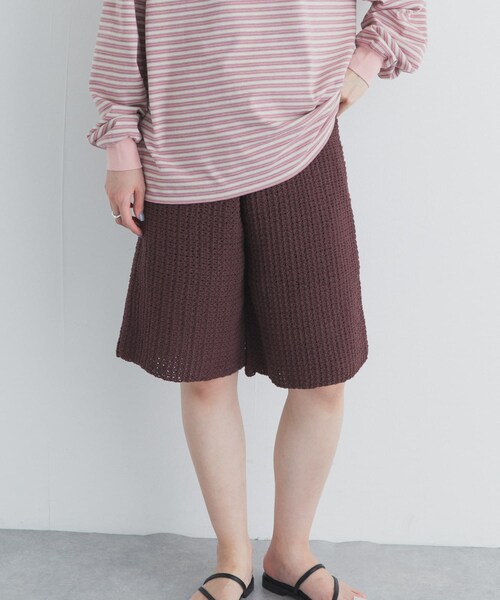 URBAN RESEARCH DOORS(アーバンリサーチドアーズ)の「『別注』AFLOAH×DOORS KNIT SHORT PANTS(その他パンツ・レディース・BLACK/BROWN・One)」の7枚目の写真