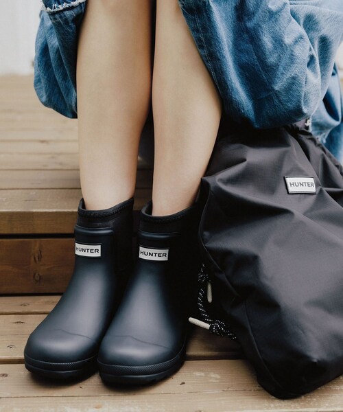 ADAM ET ROPE'(アダムエロペ)の「【HUNTER for ADAM ET ROPE'】 別注 ORIGINAL NEOPRENE CHELSEA BOOT(レインシューズ・レディース・ブラック・23/24/25)」の8枚目の写真