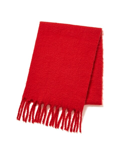 VIS（ビス）の「【リサイクルポリ】ふわふわ太フリンジマフラー（マフラー・レディース・ライトグレー/サックス/ライトグリーン/レッド/ピンク系/キナリ/ラベンダー/ターコイズ・F）」の13枚目の写真