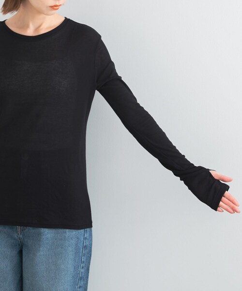 URBAN RESEARCH ROSSO（アーバンリサーチロッソ）の「シアーテレコカットソー（Tシャツ/カットソー・レディース・apricot/off/dark navy・FREE）」の16枚目の写真