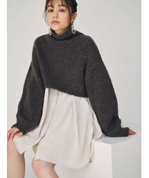 MERCURYDUO | 3WAYニットセットバックティアードミニワンピース(ワンピース)