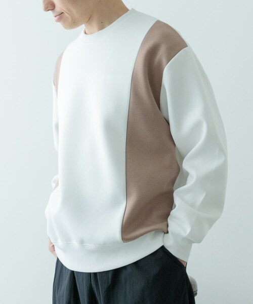 ITEMS URBANRESEARCH（アイテムズ アーバンリサーチ）の「ストレッチダンボール 切替トップス B（スウェット・メンズ・NVY/MOC/BLK・M/L）」の17枚目の写真