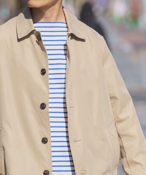 ITEMS URBANRESEARCH(アイテムズ アーバンリサーチ)の「防花粉×UVカット ステンカラーコート(楽着シリーズ)(テーラードジャケット・メンズ・BLK/BEG/KHK・M/L)」の16枚目の写真