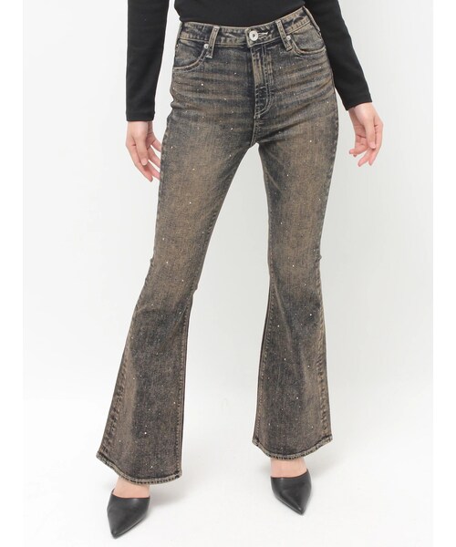 GYDA（ジェイダ）の「ハイウエストbijouフレアデニムパンツ（デニムパンツ・レディース・ブラック/アイスブルー/インディゴ・XS/S/M）」の18枚目の写真