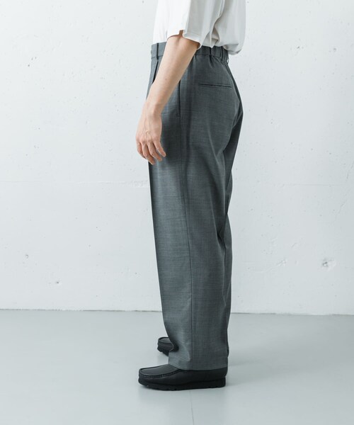URBAN RESEARCH（アーバンリサーチ）の「ATON　WOOL GAUZE EASY PANTS（その他パンツ・メンズ・GRAY/NAVY TOP・4/6）」の6枚目の写真
