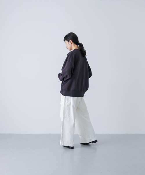 かぐれ（カグレ）の「『ユニセックス』コットンクルーネックスウェットプルオーバー（スウェット・レディース・OATMEAL/CHARCOAL/OATMEAL A/CHARCOAL A・1/2）」の12枚目の写真