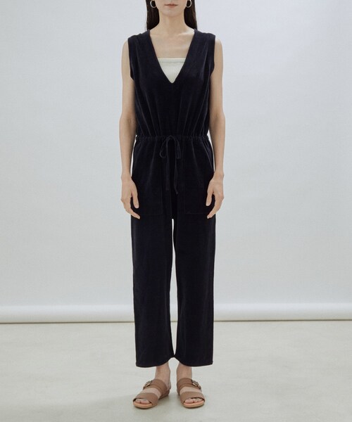 オーガニックコットン】Vネックオールインワン-CreamyCotton