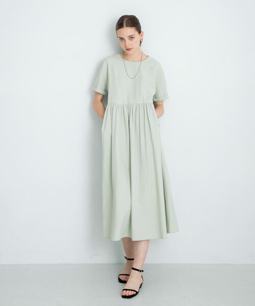 URBAN RESEARCH Sonny Label（アーバンリサーチサニーレーベル）の「ストライプサッカーワンピース（ワンピース・レディース・ブルー/ミント/ブラック・FREE）」の19枚目の写真