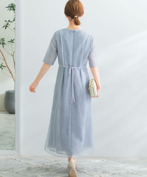 URBAN RESEARCH ROSSO（アーバンリサーチロッソ）の「kaene　シアーレースパイピングドレス（ワンピース・レディース・sax/bk・38）」の14枚目の写真