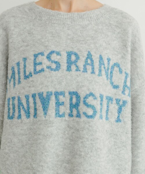 ITEMS URBANRESEARCH（アイテムズ アーバンリサーチ）の「ブークレビッグロゴニット（ニット/セーター・レディース・BRN/L.GRAY/MNT・FREE）」の9枚目の写真