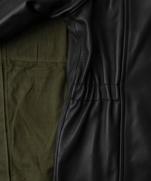 URBAN RESEARCH（アーバンリサーチ）の「HERILL　Lambnaked Jacket（ライダースジャケット・メンズ・Black・1/2）」の6枚目の写真