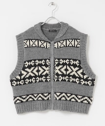 EKAL | ウール混カウチンベスト(ベスト)