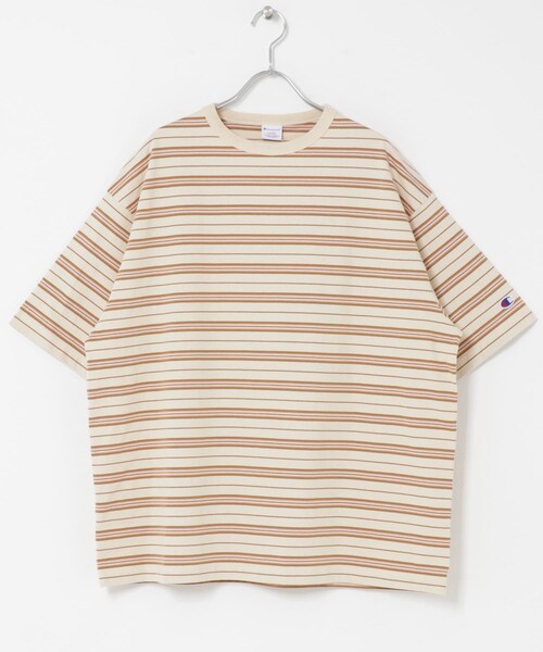 URBAN RESEARCH DOORS(アーバンリサーチドアーズ)の「『別注』CHAMPION×DOORS BORDER T-SHIRTS(Tシャツ/カットソー・メンズ・NAVY/BEIGE/L.BROWN・M/L/XL)」の21枚目の写真