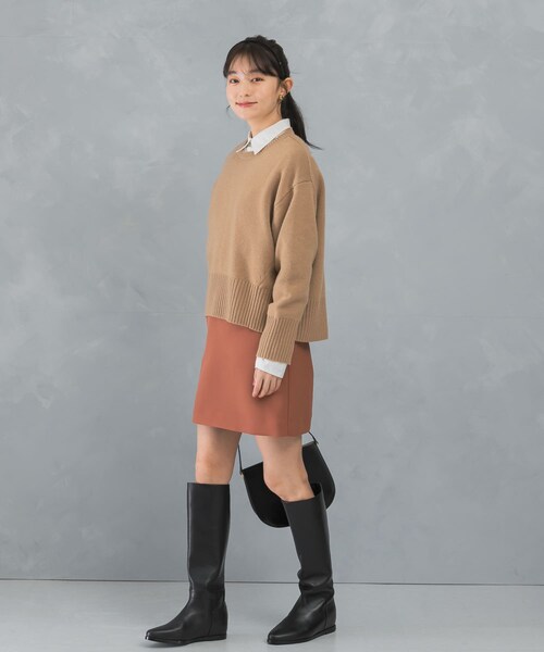 URBAN RESEARCH ROSSO（アーバンリサーチロッソ）の「バックファスナーミニスカート（スカート・レディース・black/browncheck/terracotta・36/38）」の12枚目の写真