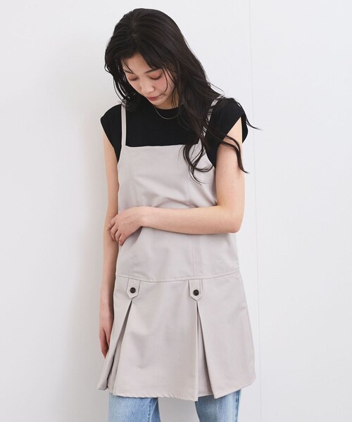 VIS（ビス）の「キャミソールミニワンピース（ワンピース・レディース・ライトグレー/カーキ・M/S）」の13枚目の写真