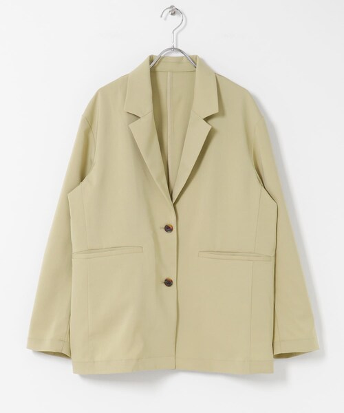 ITEMS URBANRESEARCH(アイテムズ アーバンリサーチ)の「ルーズテーラード強撚ジャケット(テーラードジャケット・レディース・KHK/Y.BEG/CHA・Free)」の21枚目の写真