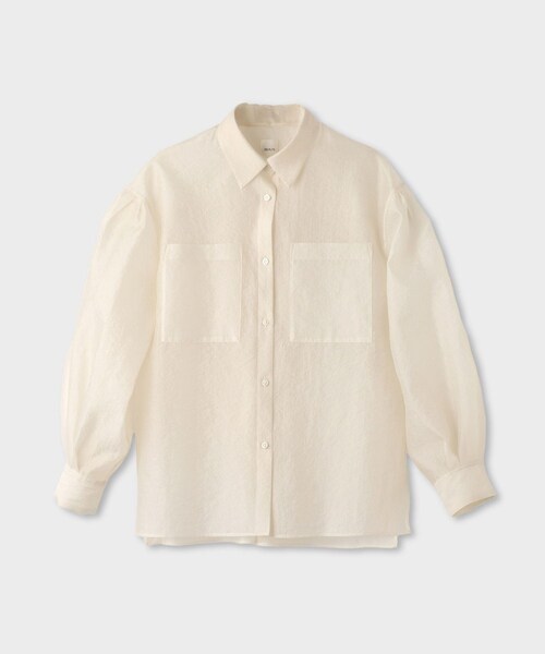 ROPE'(ロペ)の「【一部店舗限定】【REALM(レルム)】SHEER SHIRT|シアービッグシャツ(シャツ/ブラウス・レディース・ブラック/ホワイト/ベージュ・38)」の3枚目の写真