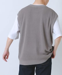ITEMS URBANRESEARCH | 『接触冷感/抗菌』高機能ニットベスト+5分袖Tシャツset(楽着シリーズ)(ニット/セーター)