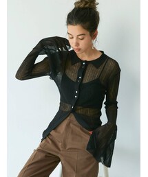 Ungrid | フレアスリーブシアーニットカーディガン(カーディガン/ボレロ)