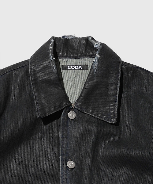 ADAM ET ROPE'(アダムエロペ)の「【CODA/コーダ】WAXED OFFSET DENIM TIERED JACKET(デニムジャケット・メンズ・ネイビー系・0/1/2)」の5枚目の写真