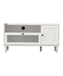 nissen | アンティーク木目調　波ガラステレビ台(家具)