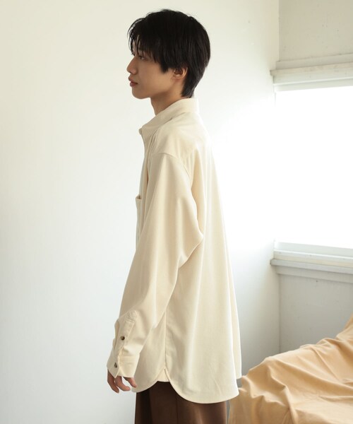 SENSE OF PLACE by URBAN RESEARCH（センスオブプレイスバイアーバンリサーチ）の「コーデュロイルーズシャツ（シャツ/ブラウス・メンズ・IVORY/BLACK/BLUE/L.KHAKI・M/L）」の9枚目の写真