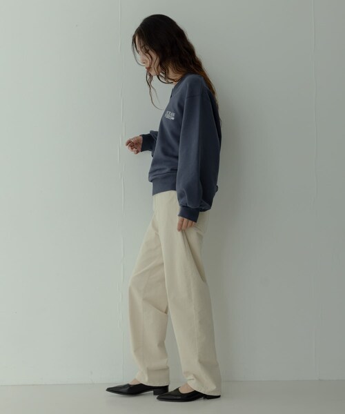URBAN RESEARCH Sonny Label（アーバンリサーチサニーレーベル）の「Vネック刺繍スウェット（スウェット・レディース・オートミール/ピンク/フェードネイビー・Free）」の19枚目の写真