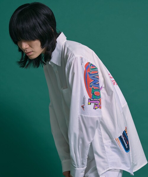 THE GOODLAND MARKET(ザグッドランドマーケット)の「SREU Patch Work Shirt(シャツ/ブラウス・レディース・WHITE2/WHITE1/BLACK1/BLACK2・L/M)」の7枚目の写真