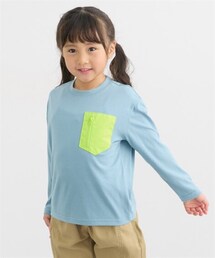 QUNTSTYLE | 防汚加工　布帛ポケット付きTシャツ（男の子・女の子）(Tシャツ/カットソー)