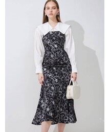 MERCURYDUO | シャツドッキング配色ワンピース(ワンピース)